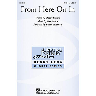 Hal Leonard From Here On In SATB Chorus and Solo by The Klezmatics arranged by Susan Brumfield