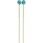 Marimba One Front Ensemble Birch Handle Marimba Mallets Hard Dark Aqua/Cream Yarn