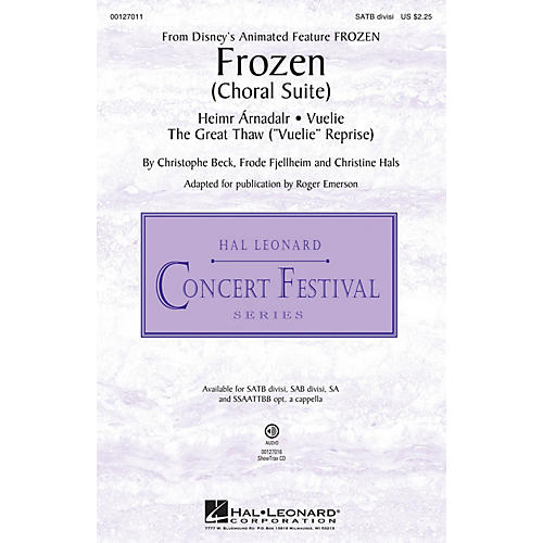 Hal Leonard Frozen (Choral Suite) SAB Divisi Composed by Christophe Beck
