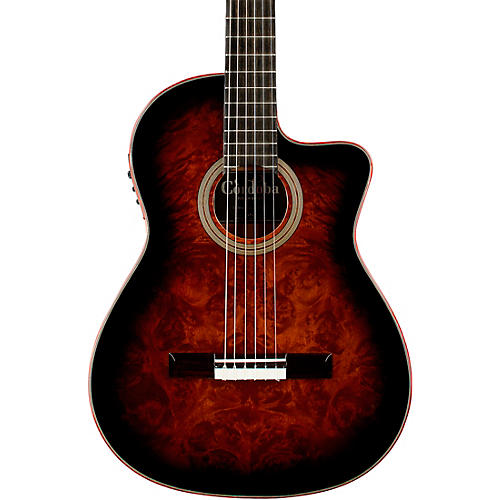 Cordoba Fusion 12 Exotic Top Nylon-String Classical Acoustic-Electric Guitar Brown Sugar Burst