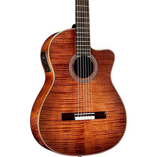 Cordoba Fusion 12 Exotic Top Nylon-String Classical Acoustic-Electric Guitar Cinnamon Burst