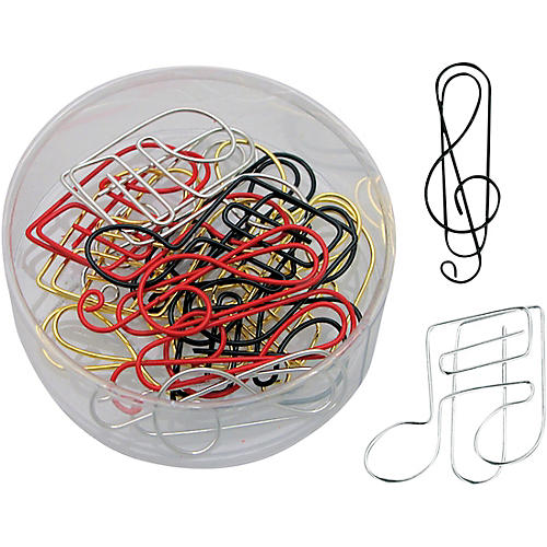 AIM G-Clef And Note Assorted Color Paper Clips