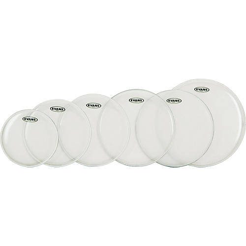 G Plus Clear 5-Piece Standard Drumhead Set with Free 14