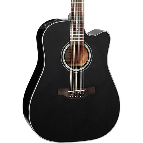 Takamine G Series GD30CE-12 Dreadnought 12-String Acoustic-Electric Guitar Black