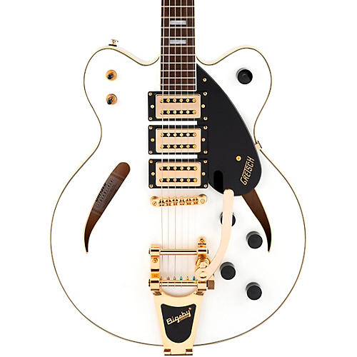 Gretsch Guitars G2627T Streamliner Center Block 3-Pickup Cateye With Bigsby Electric Guitar White