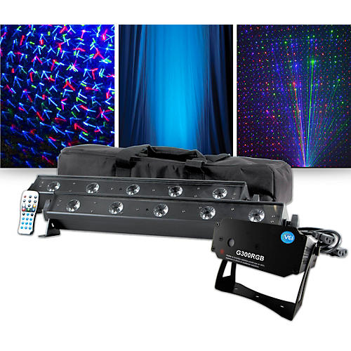G300 RGB Special Effects Laser with American DJ VBAR Pak Lighting Package