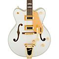 Gretsch Guitars G5422TG Electromatic Double Cutaway Hollowbody Electric Guitar Walnut StainSnow Crest White