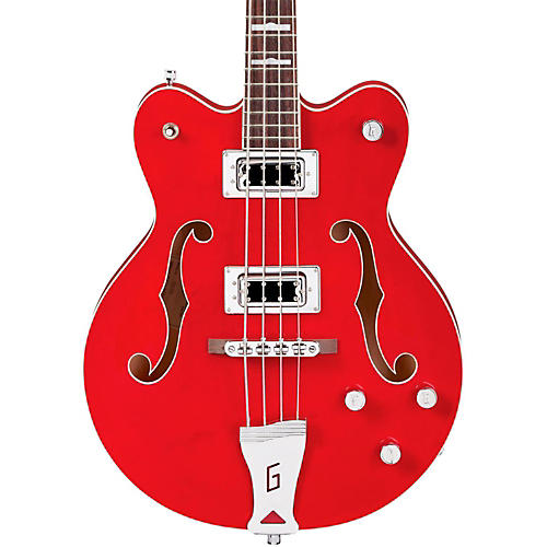 Gretsch Guitars G5442BDC Electromatic Short Scale Hollowbody Bass Transparent Red