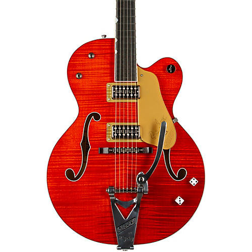 Gretsch Guitars G6120TFM-BSNV Brian Setzer Signature Nashville With Bigsby and Flame Maple Orange Stain