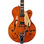 Gretsch Guitars G6120TGQM-56 Limited-Edition Quilt Classic Chet Atkins Hollowbody Electric Guitar Roundup Orange Stain JT23114376