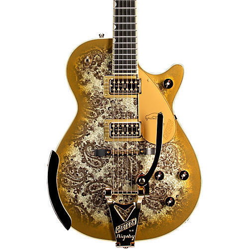 Gretsch Guitars G6134TG Limited Edition Paisley Penguin with String-Thru Bisgby Electric Guitar Condition 2 - Blemished Gold Paisley 197881359348