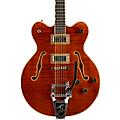 Gretsch Guitars G6609TFM Players Edition Broadkaster Center Block Electric Guitar With String-Thru Bigsby and Flame Maple Dark Cherry StainBourbon Stain