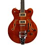 Gretsch Guitars G6609TFM Players Edition Broadkaster Center Block Electric Guitar With String-Thru Bigsby and Flame Maple Bourbon Stain