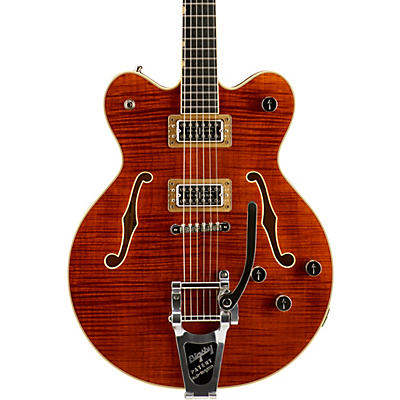 Gretsch Guitars G6609TFM Players Edition Broadkaster Center Block with String-Thru Bigsby and Flame Maple