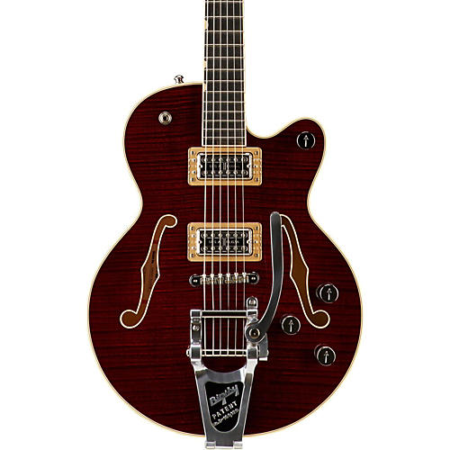 Gretsch Guitars G6659TFM Players Edition Broadkaster Jr. Center Block Bigsby Semi-Hollow Electric Guitar Dark Cherry Stain