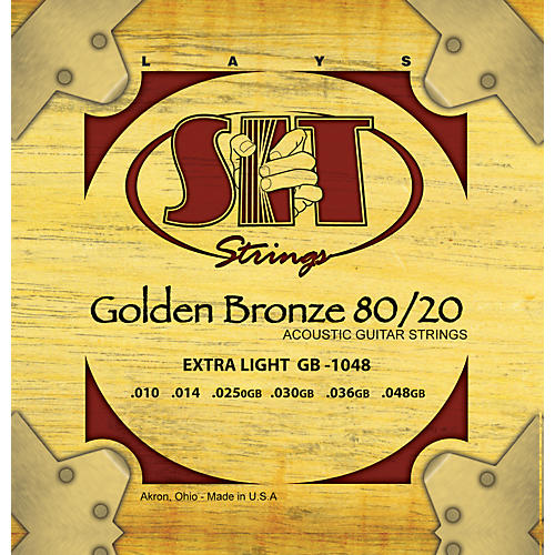 GB1048 Extra Light 80/20 Golden Bronze Acoustic Guitar Strings