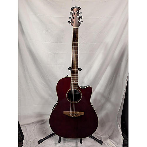 Ovation GC057M-5 Celebrity Acoustic Electric Guitar Trans Red