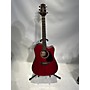 Used Takamine GD30CE Acoustic Electric Guitar Red