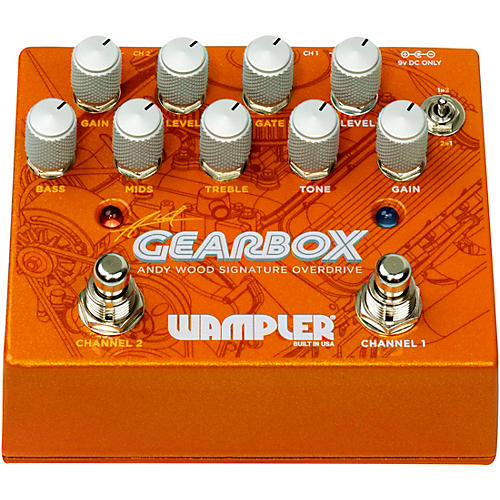 Wampler GEARBOX Andy Wood Signature Overdrive Effects Pedal Condition 1 - Mint Orange