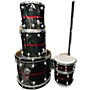Used Premier GENISTA Drum Kit Red and Black Sparkle