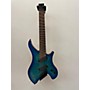 Used Agile GEODESIC Solid Body Electric Guitar BLUE FLAME