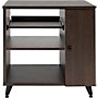 Gator GFW-ELITESIDECAR Elite Furniture Series Rolling Rack Sidecar Cabinet with Configurable Rack Space & Shelving Dark Walnut