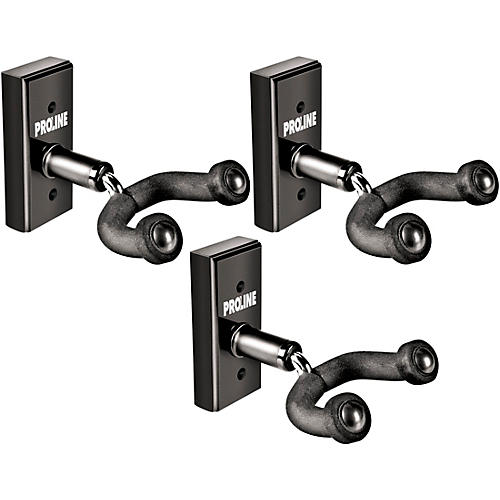 GH1 Guitar Wall Hanger 3-Pack (Black Finish)