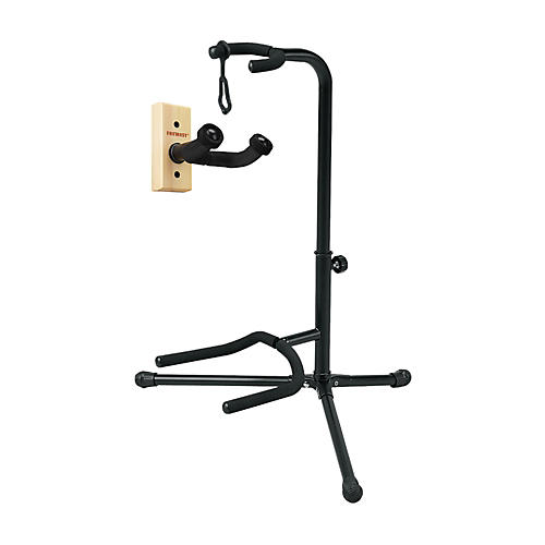 GH1 Guitar Wall Hanger and SSG-303 Tubular Guitar Stand Package