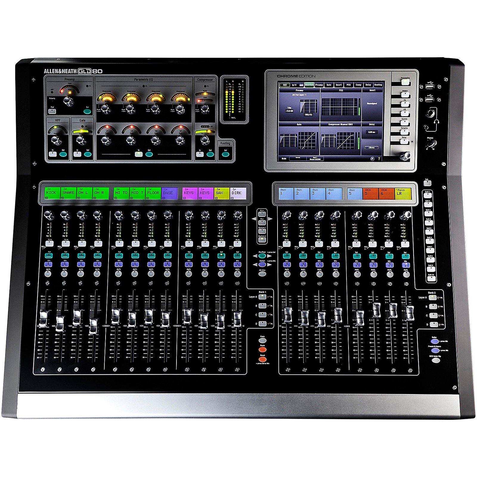 Allen & Heath GLD80 Chrome Edition Compact Digital Mixer Musician