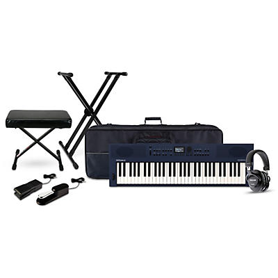Roland GO:KEYS Keyboard Package With TASCAM TH-200X Studio Headphones & Accessories -