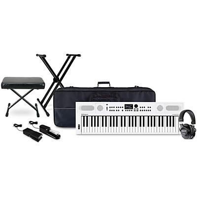 Roland GO:KEYS Keyboard Package With TASCAM TH-200X Studio Headphones & Accessories -