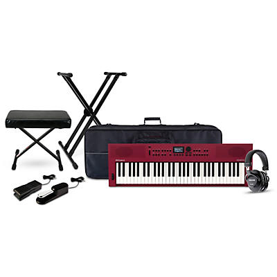 Roland GO:KEYS Keyboard Package With TASCAM TH-200X Studio Headphones and Accessories -