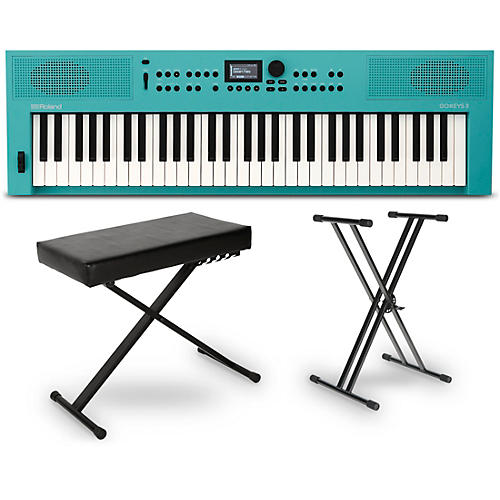 Roland GO:KEYS3 Music Creation Keyboard Essentials Bundle Turquoise