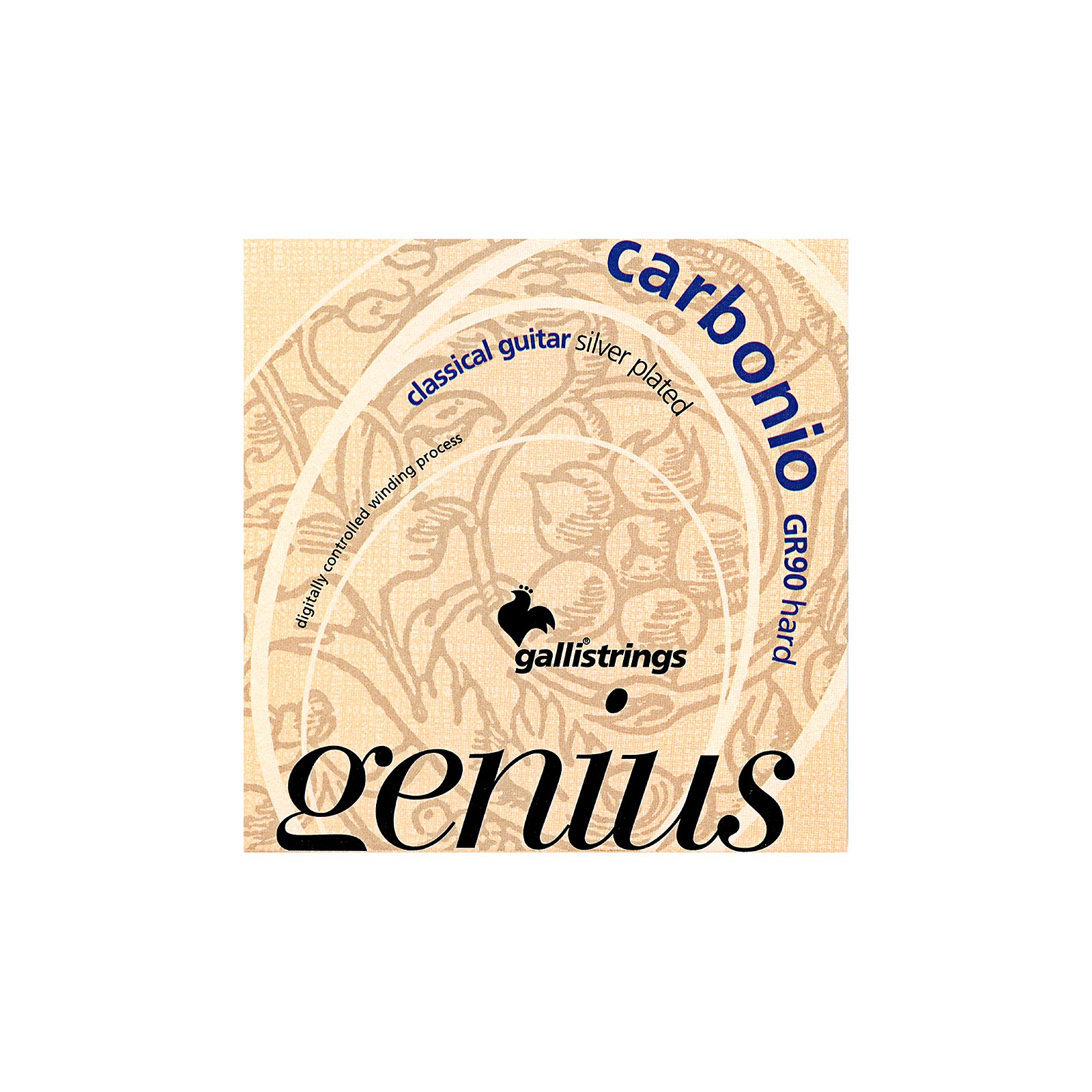 Galli Strings GR90 GENIUS CARBONIO Nylon Coated Silverplated Hard