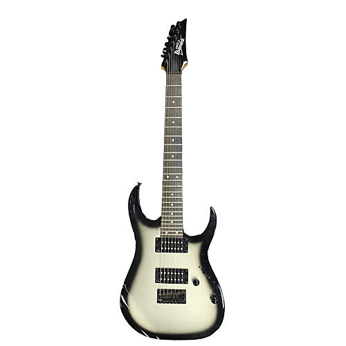 Ibanez GRG221QA Solid Body Electric Guitar Black and Silver