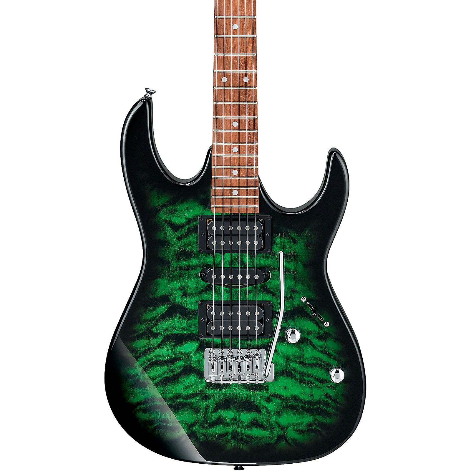 Ibanez GRX70QA GIO RX Series Electric Guitar Transparent Green Burst