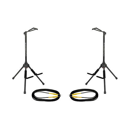 GS-200 Genesis Single Guitar Stand 2-Pack w/Free Cables