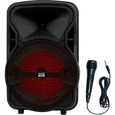 Gemini GSX-L208BTB 500W 8 in. Powered Speaker With Bluetooth, Rechargeable Battery, And Microphone