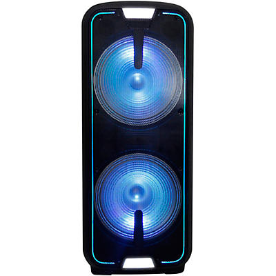 Gemini GSX-L2515BTB Dual 15" Dynamic Woofer Rechargeable Speaker With LED Lights & Bluetooth