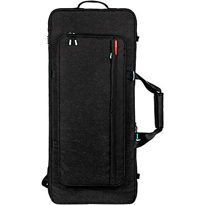 Gator GTKP61-BLK Transit Series Protective Gig Bag for 61-Note Keyboards; Charcoal Black With Electric Blue Interior