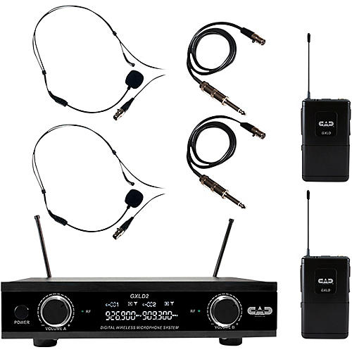 CAD GXLD2BB Digital Dual Channel Wireless Microphone System AH: 902.9/915.5MHz