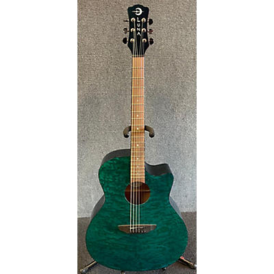 Luna GYP E QA TEAL Acoustic Electric Guitar