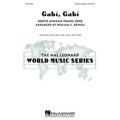 Hal Leonard Gabi, Gabi SSAA A Cappella arranged by William Powell