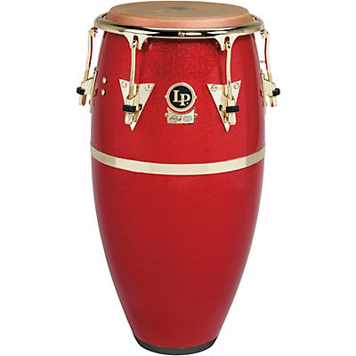 LP Galaxy Fiberglass Fausto Cuevas III Signature Conga, Arena Red With Gold Hardware