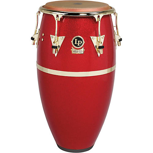 LP Galaxy Fiberglass Fausto Cuevas III Signature Conga, Arena Red With Gold Hardware 12.50 in.