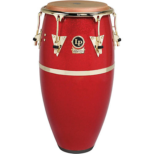 LP Galaxy Fiberglass Fausto Cuevas III Signature Conga, Arena Red with Gold Hardware 11.75 in.