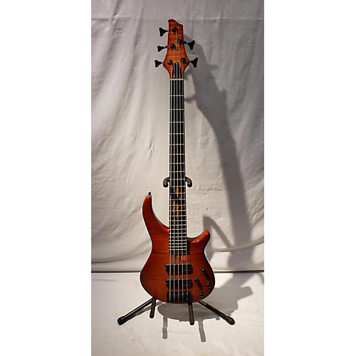 Warmoth Gecko 5 Electric Bass Guitar Hot Rod Red