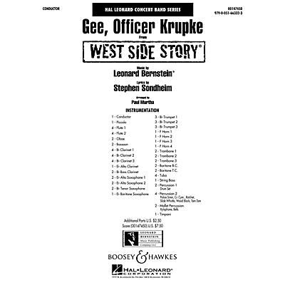 Hal Leonard Gee, Officer Krupke (from West Side Story) Concert Band Level 4 Arranged by Paul Murtha