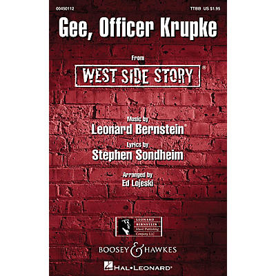 Hal Leonard Gee, Officer Krupke (from West Side Story) ShowTrax CD Arranged by Ed Lojeski