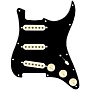 920d Custom Generation Loaded Pickguard For Strat With Aged White Pickups and Knobs and S5W Wiring Harness Black